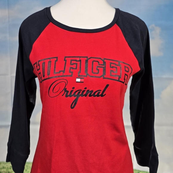 TOMMY HILFIGER | 100% COTTON CREW NECK QUARTER SLEEVE CASUAL SHIRT DRESS - Picture 8 of 16